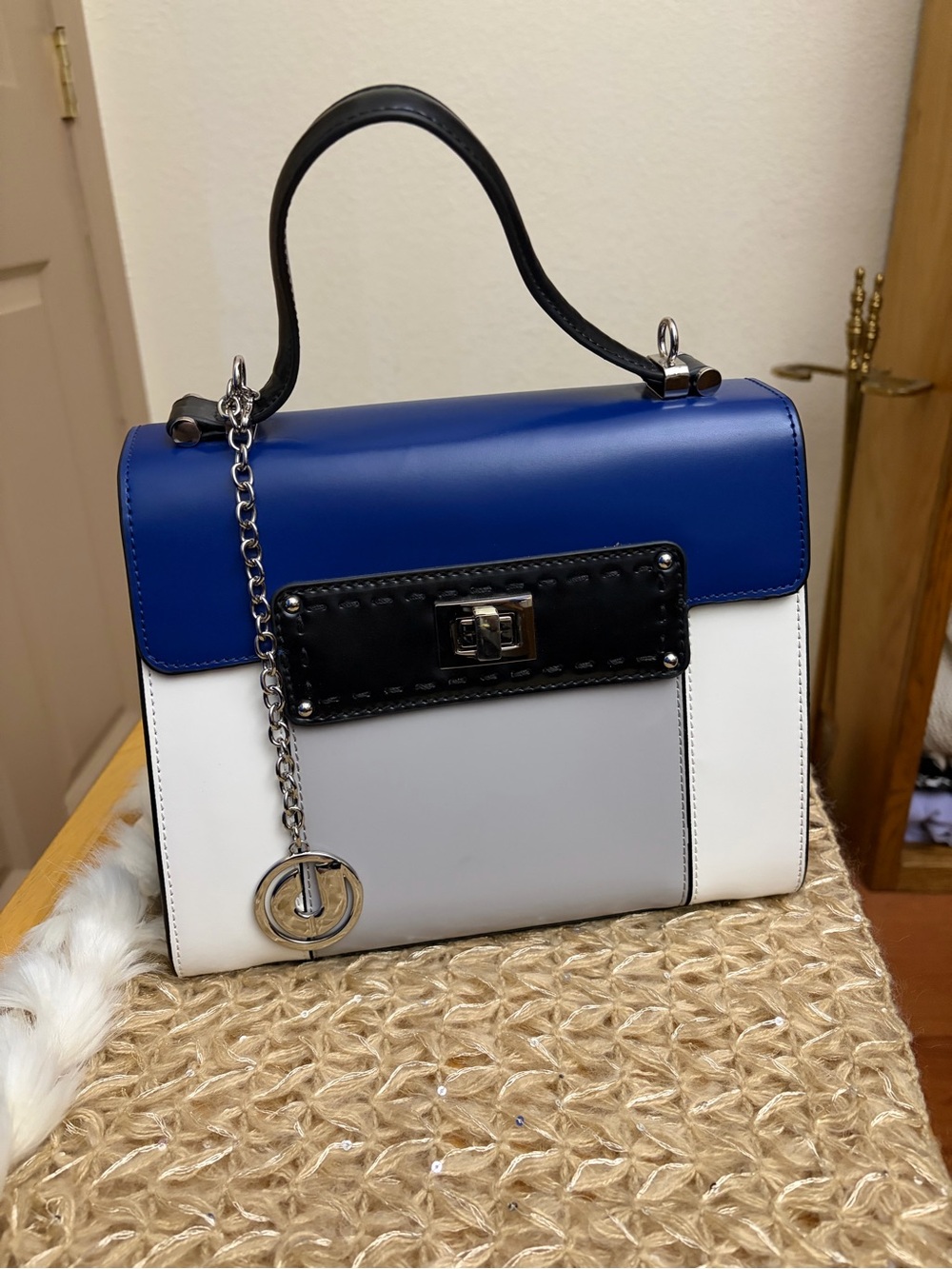 Charles Jourdan Kari Colorblock Leather Satchel Bag - NWOT